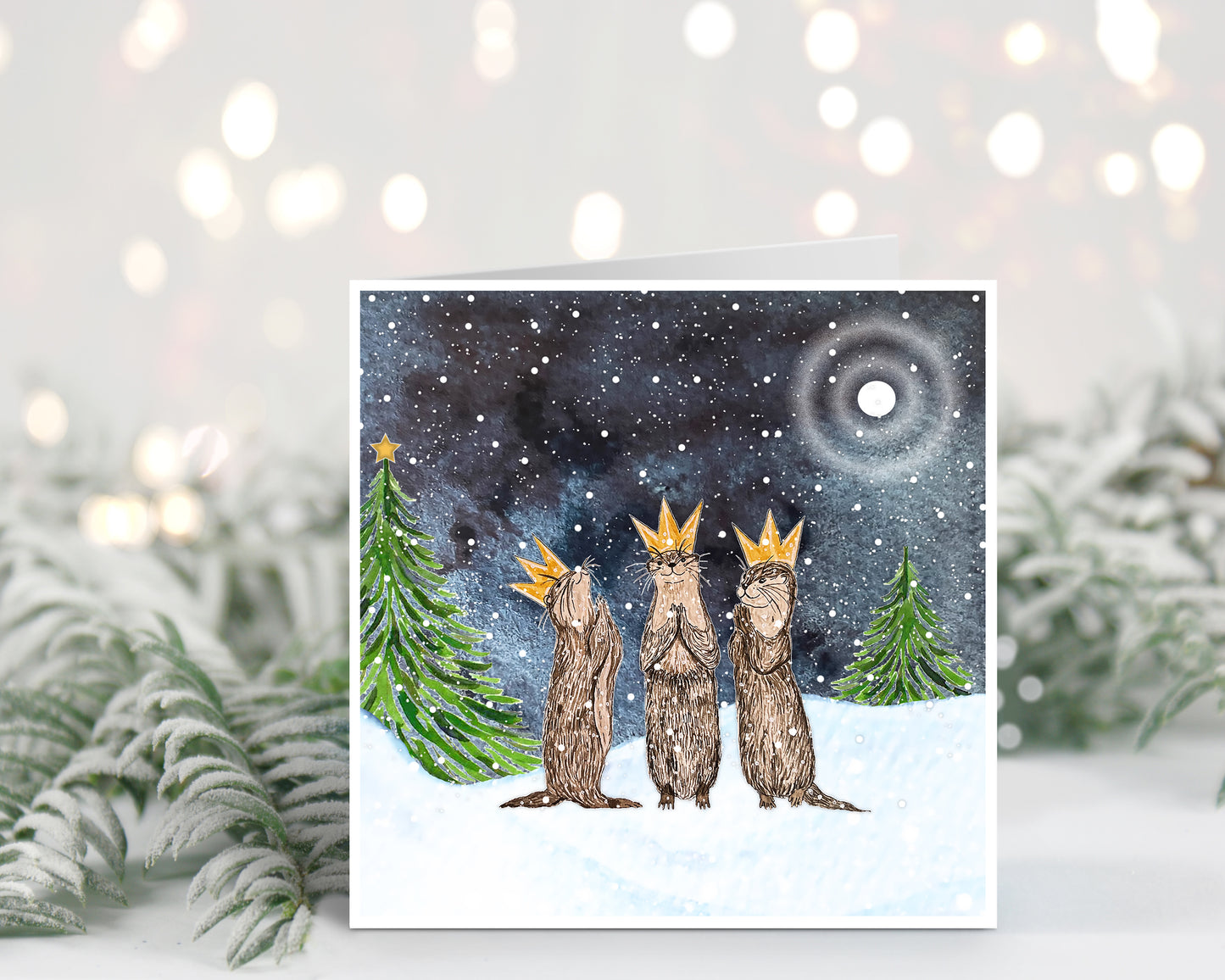 Christmas Otter Card