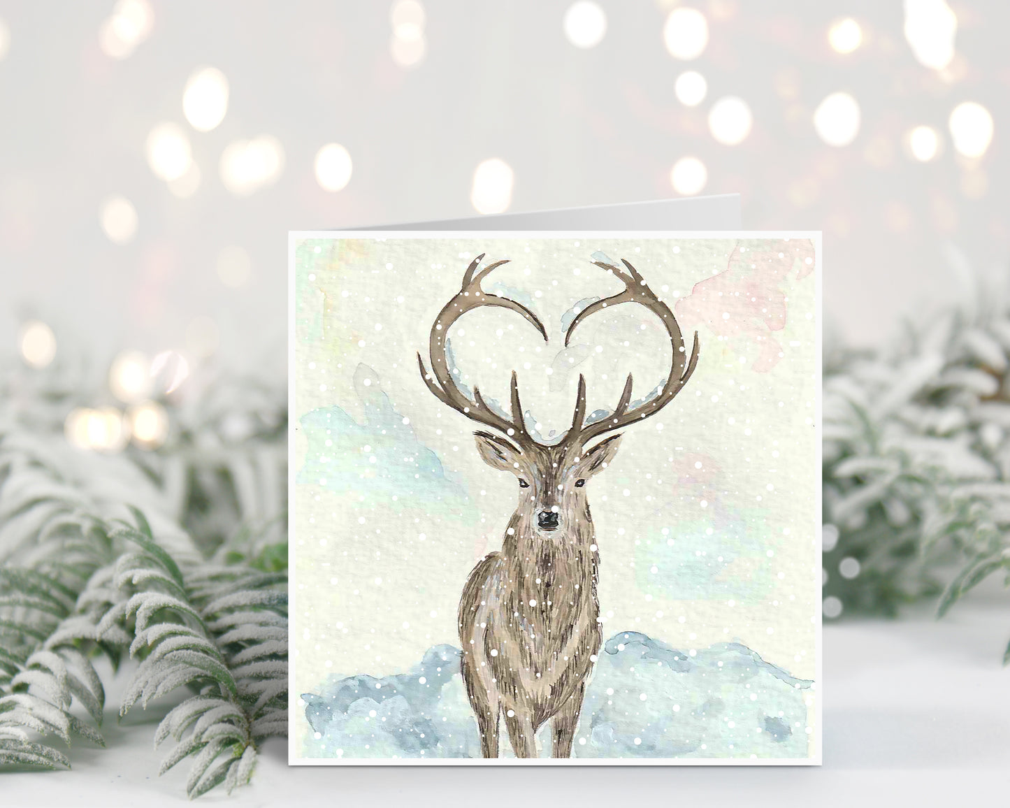Stag In The Snow