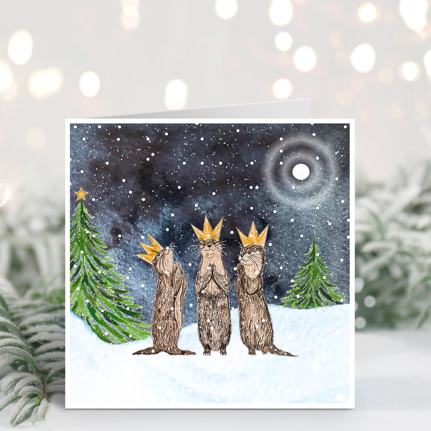 Christmas Otter Card