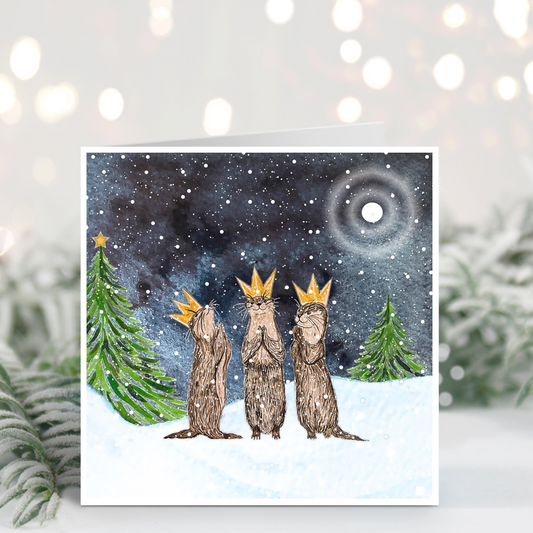 Christmas Otter Card