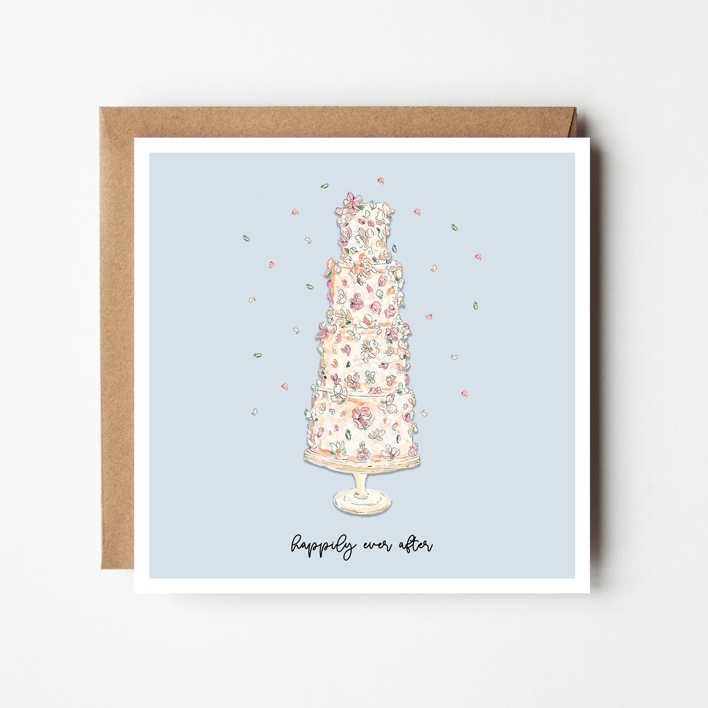 Wedding Cake Card - Blue