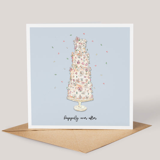 Wedding Cake Card - Blue