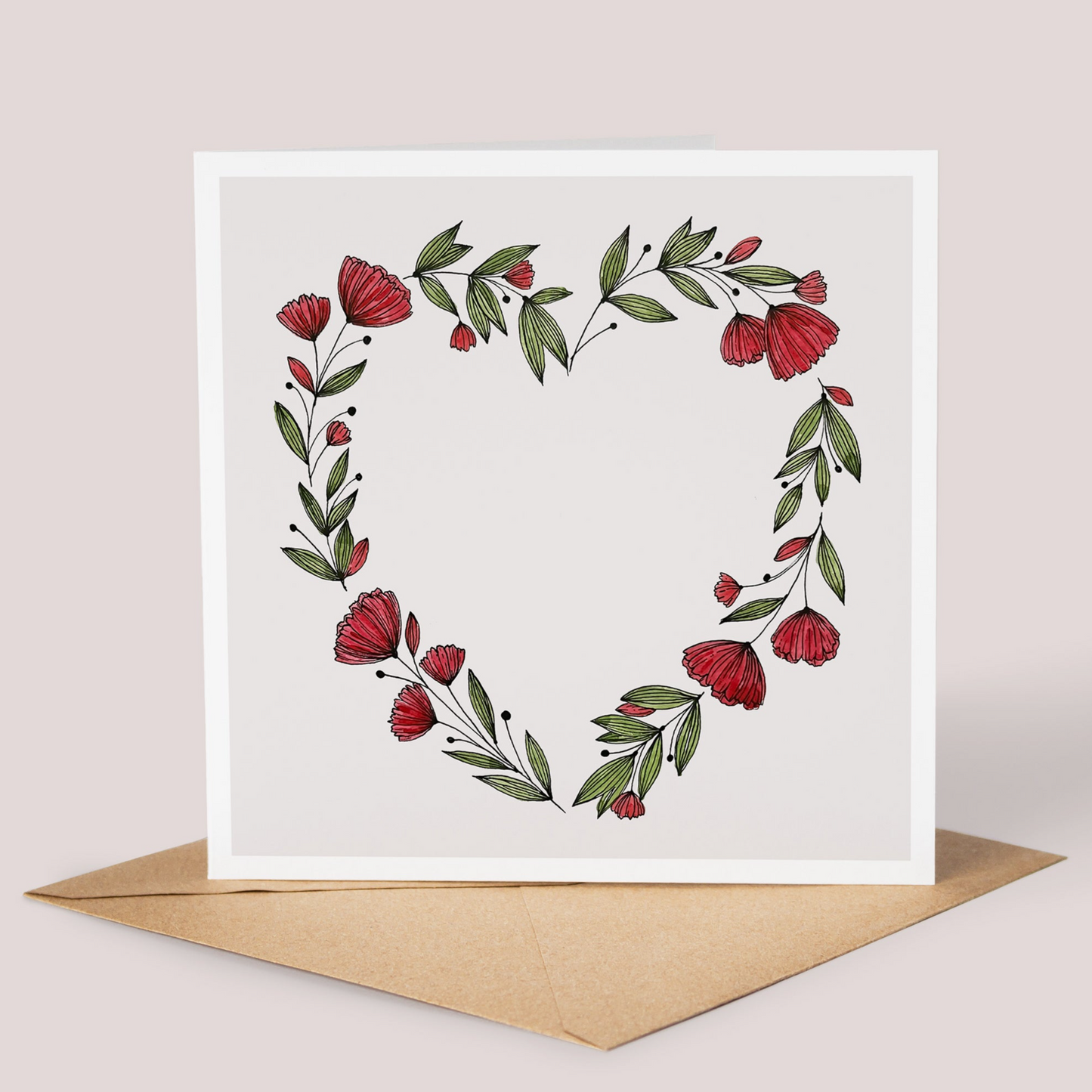 Love Heart Floral Card