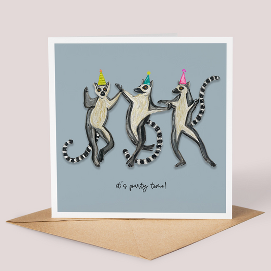 Lemur Birthday Card