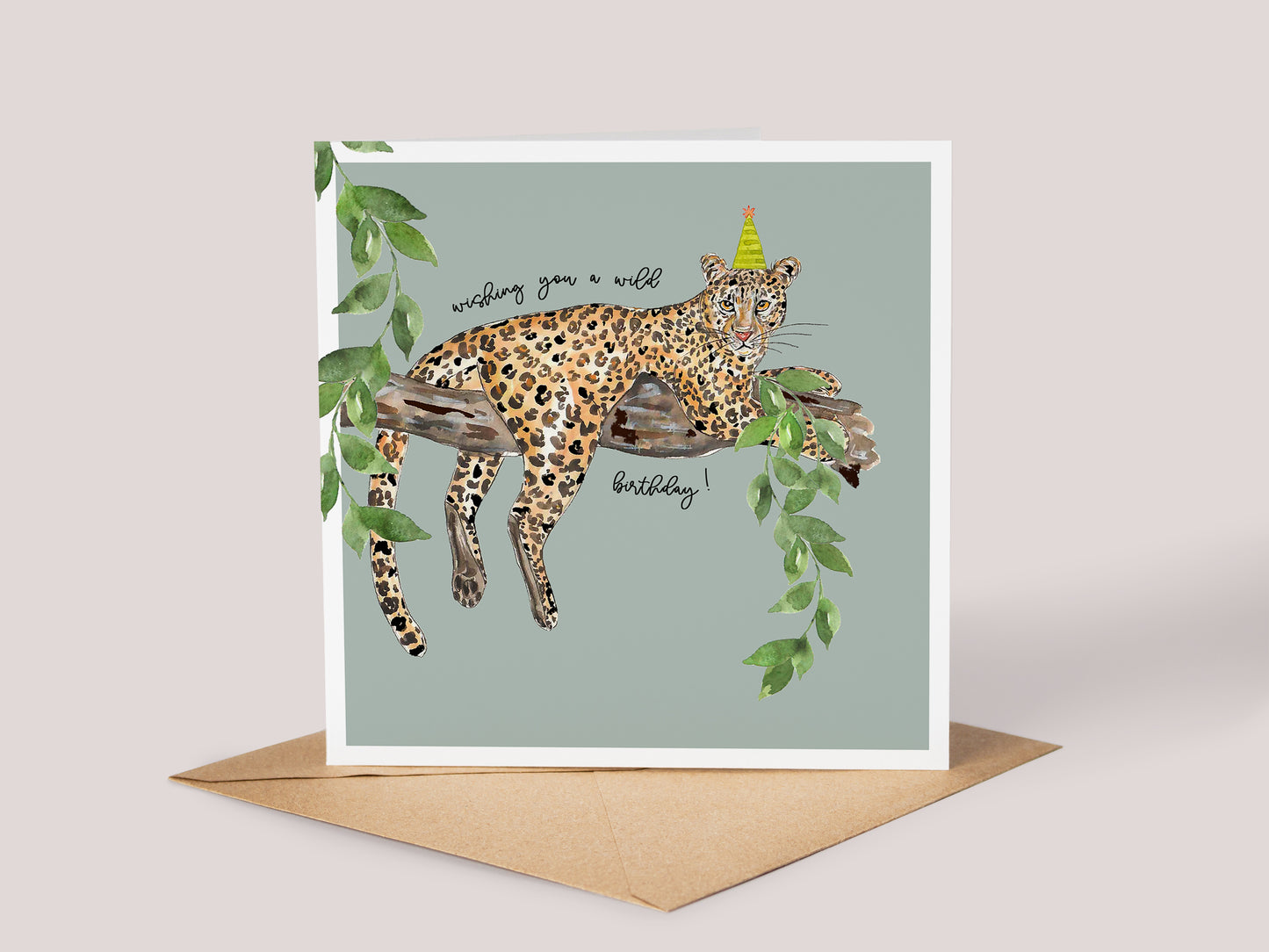 Leopard Birthday Card