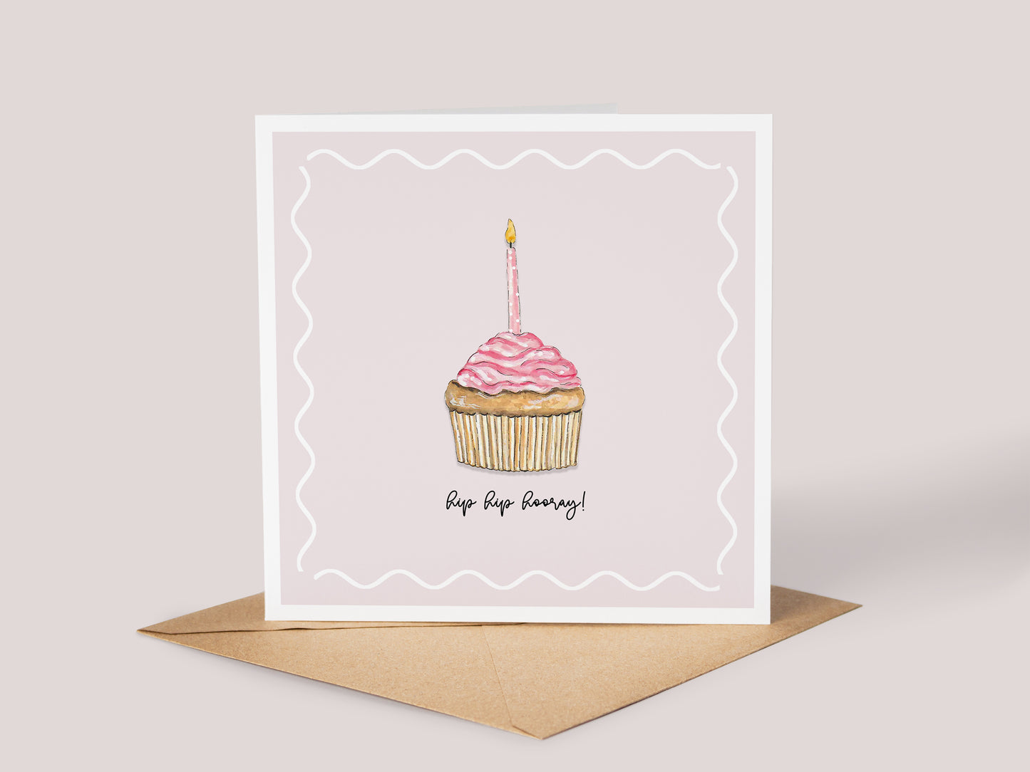 Pink Cupcake Card