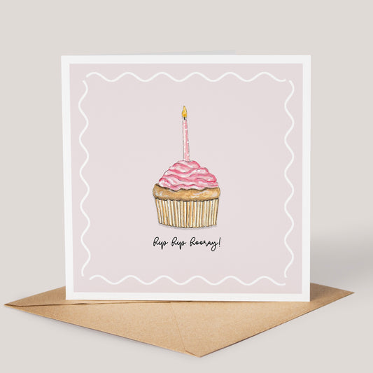 Pink Cupcake Card