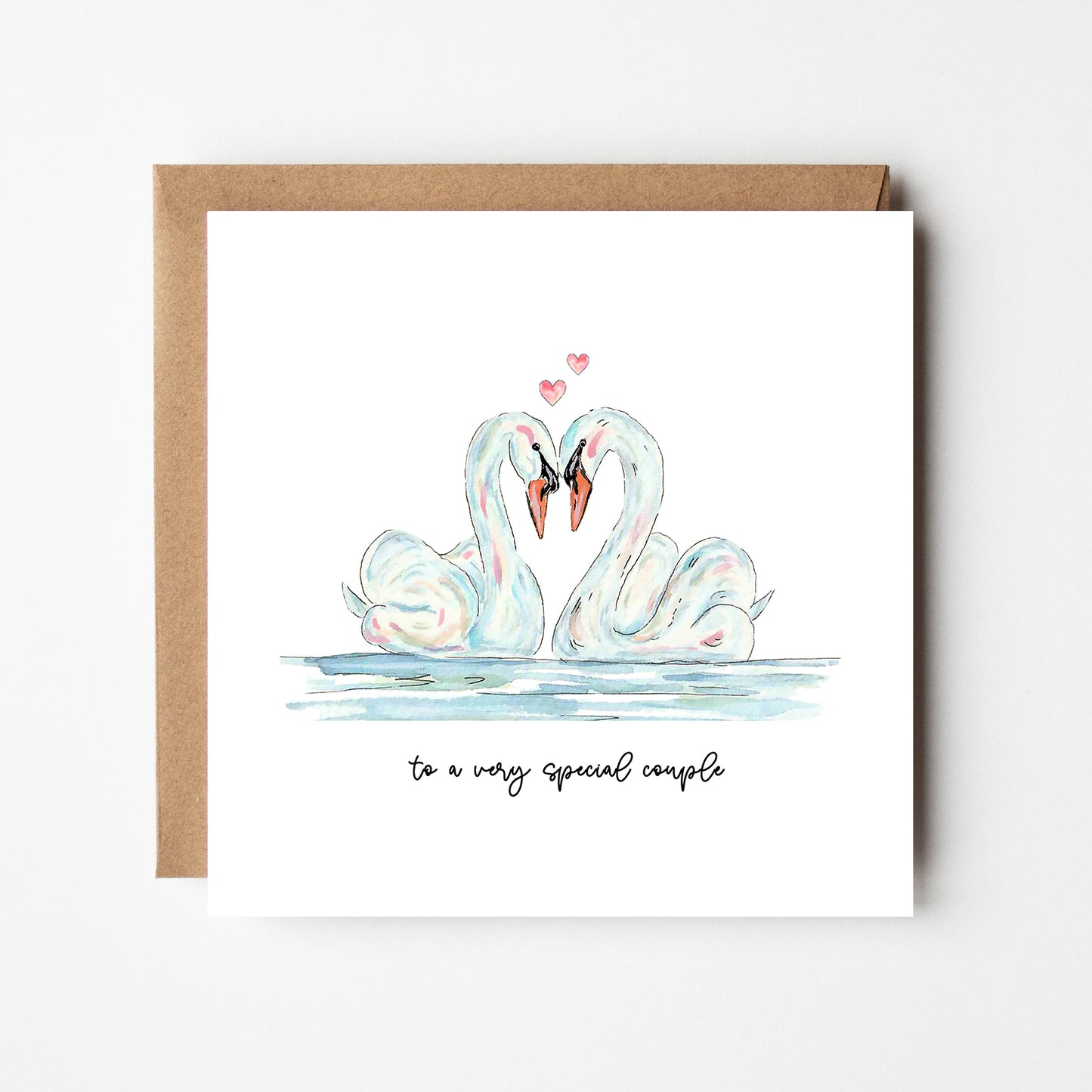 Swan Wedding Card
