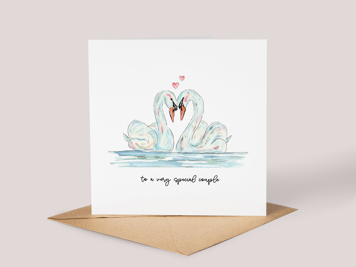 Swan Wedding Card