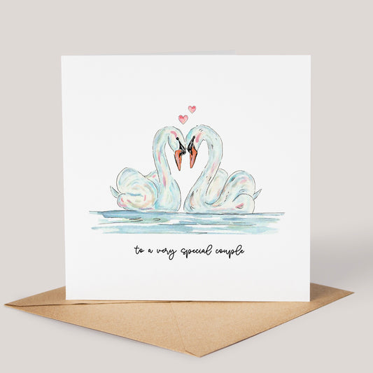 Swan Wedding Card