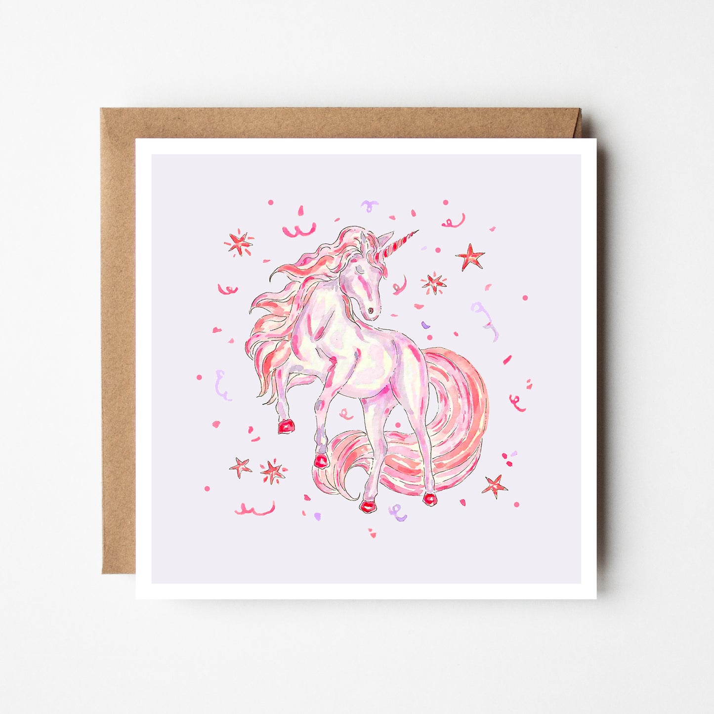 Pink Unicorn Card