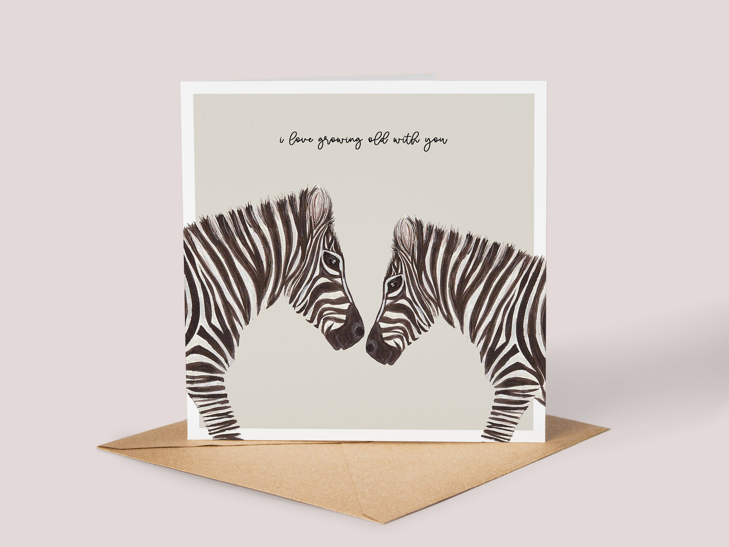 Zebra Love Card