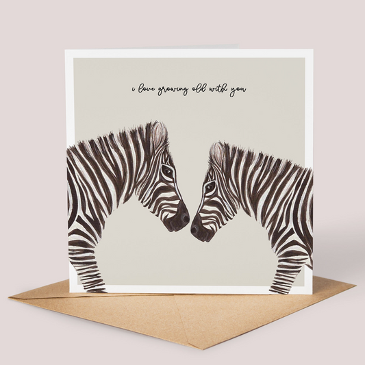 Zebra Love Card