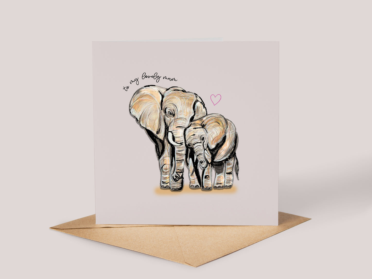 Lovely Mum Elephant Card